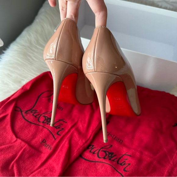 NWOB Christian Louboutin Pigalle Follies Pointed Toe Nude Pump Sz 39.5 - Picture 8 of 16